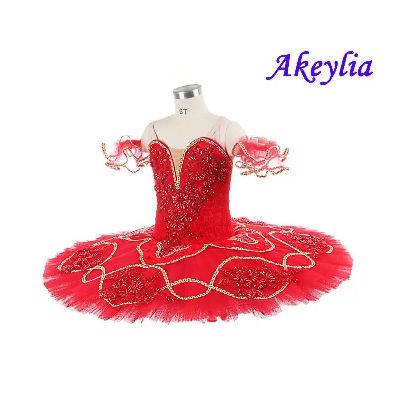 Girls Lilac fairy Doll Ballet Tutu professional red competition Stage Costumes dress female Ballet Pancake Tutu purple for Adult