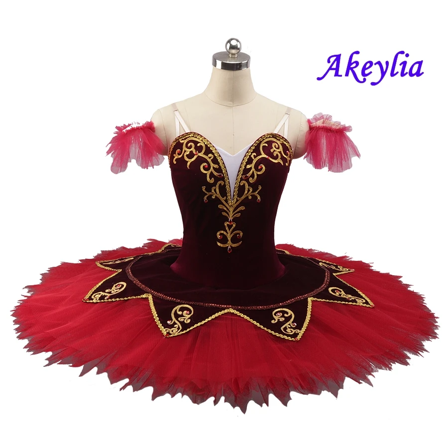 Girls Lilac fairy Doll Ballet Tutu professional red competition Stage Costumes dress female Ballet Pancake Tutu purple for Adult
