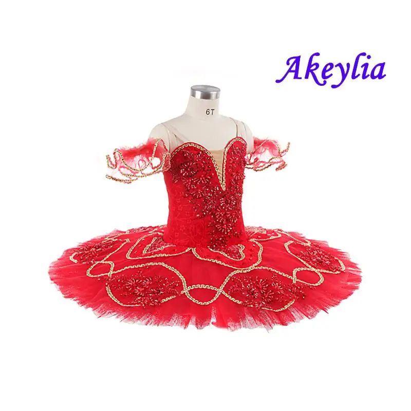 Girls Lilac fairy Doll Ballet Tutu professional red competition Stage Costumes dress female Ballet Pancake Tutu purple for Adult
