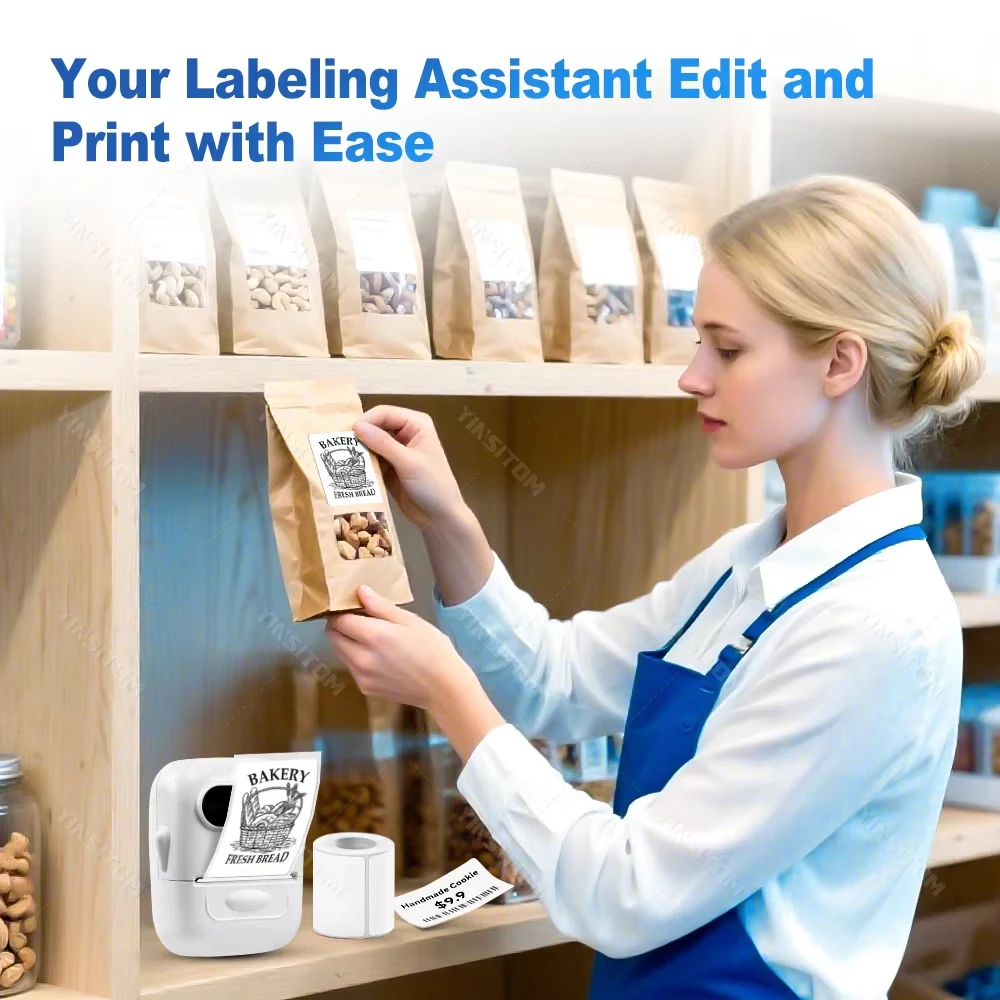 P50 Marklife 20-50mm Thermal Label Printer Protable Bluetooth Wireless Self-Adhesive Printer Tag Price Machine for Office School