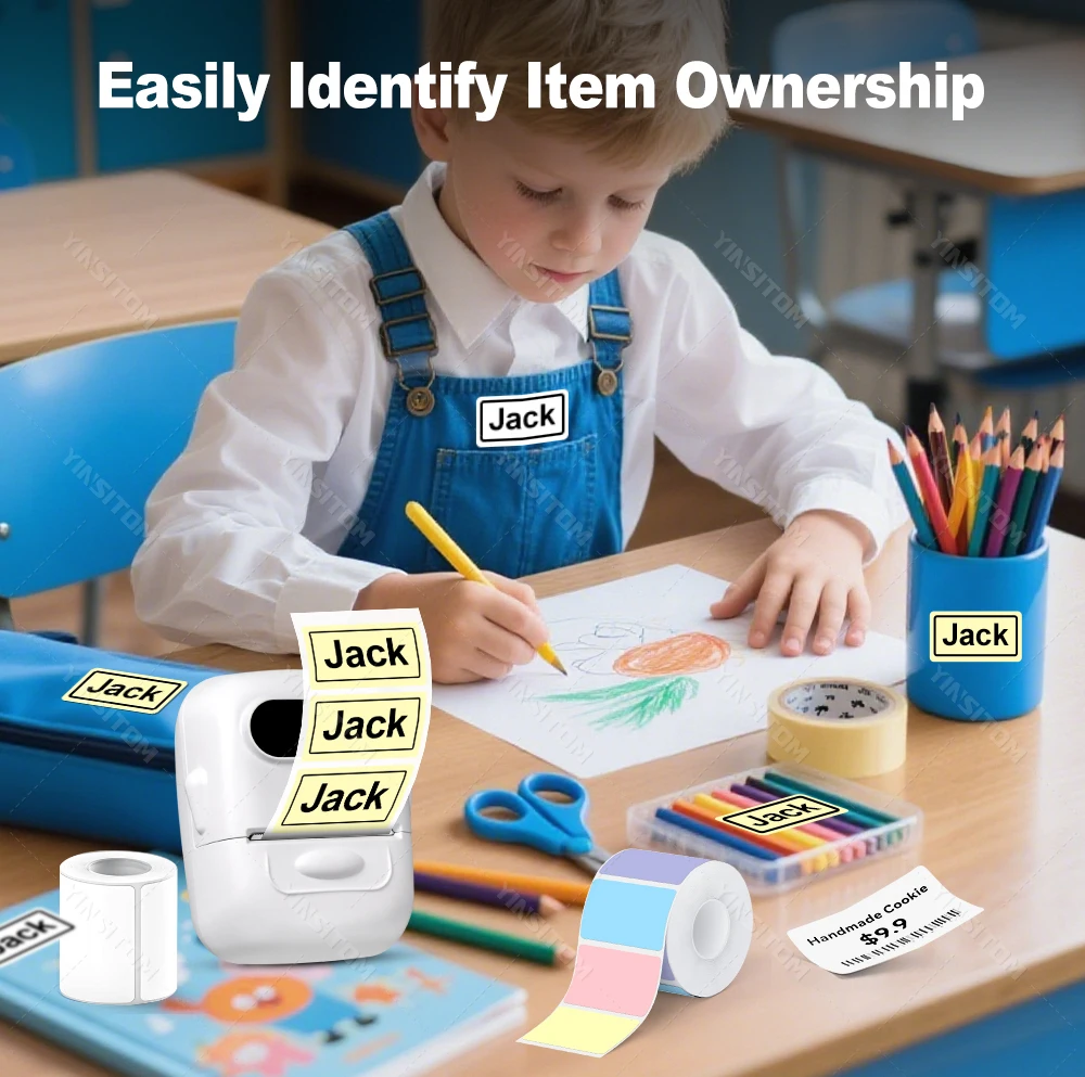 P50 Marklife 20-50mm Thermal Label Printer Protable Bluetooth Wireless Self-Adhesive Printer Tag Price Machine for Office School