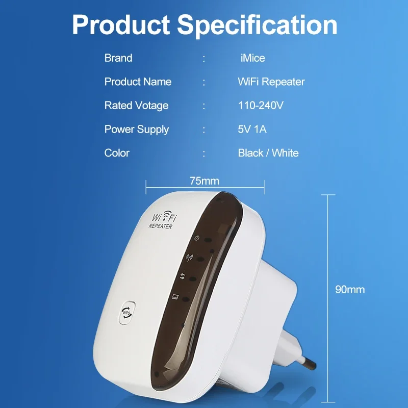 Wireless WIFI Repeater 300Mbps 2.4G Router Wifi Range Extender Wi-Fi Signal Amplifier 802.11N Network Card Adapter