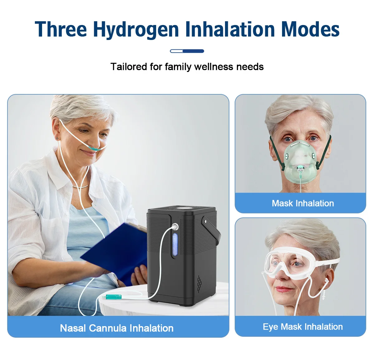 Suyzeko H2 Inhaler 200ML:Pure Hydrogen Water Generator Wodoru,Inhalator Wodorowy,Home Care Wellness,Free Portable Carry Bag