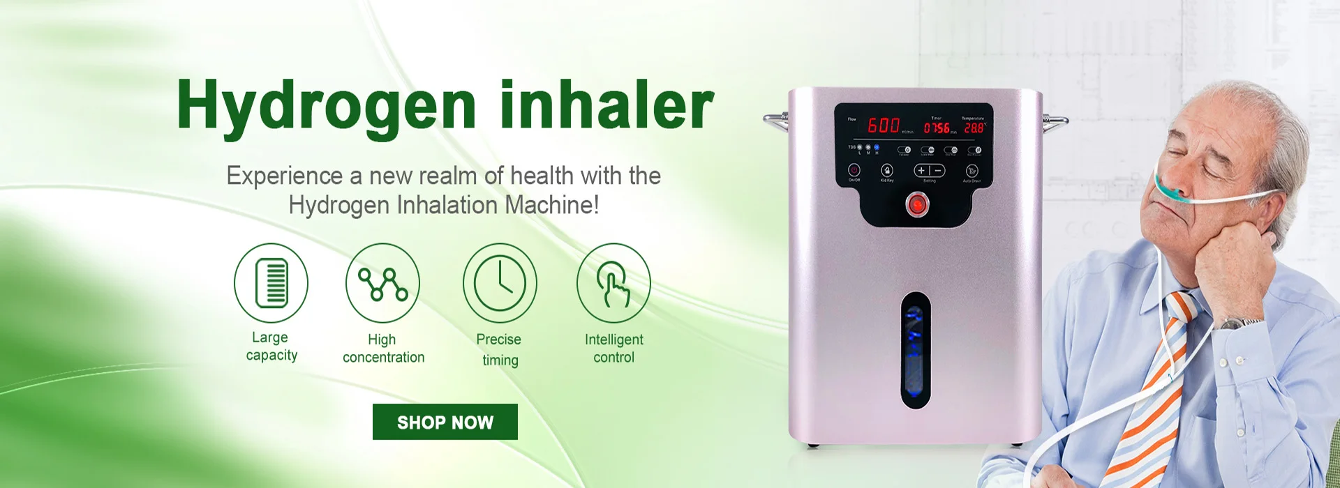 Suyzeko H2 Inhaler 200ML:Pure Hydrogen Water Generator Wodoru,Inhalator Wodorowy,Home Care Wellness,Free Portable Carry Bag
