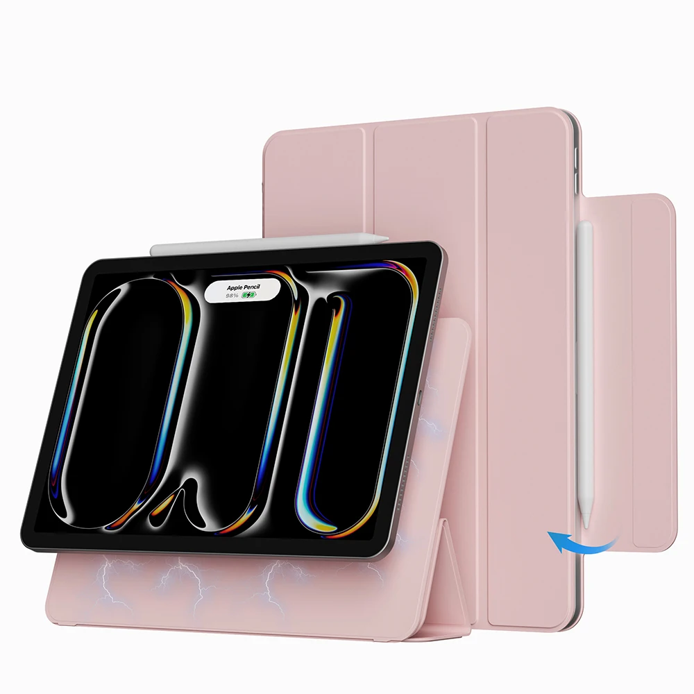 Smart Folio for iPad 10th Generation Case A16 M2 M3 Air 11 iPad Air 5 Case M4 Pro 13 12.9 11 6th 4th Funda Magnetically Capa