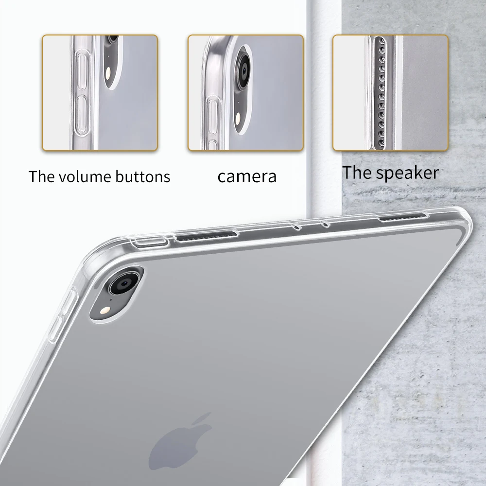 TPU Silicon Transparent Case Funda For Apple iPad Mini 6 5 Air 4 3 2 1 Transparent Case For iPad Pro 11 10.2 7 8 9th 10.9 10.5