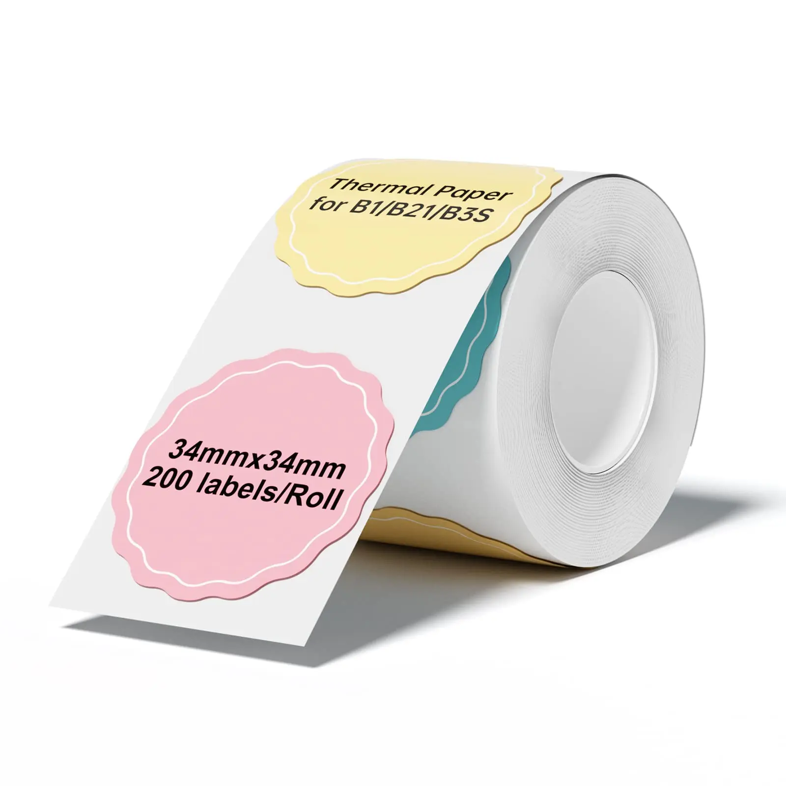 Niimbot Official Label Paper Roll Round White Transparent Sticker Paper Rolls for B21 B1 B203 Label Machine Printer