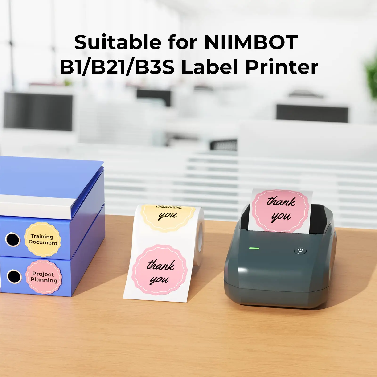 Niimbot Official Label Paper Roll Round White Transparent Sticker Paper Rolls for B21 B1 B203 Label Machine Printer