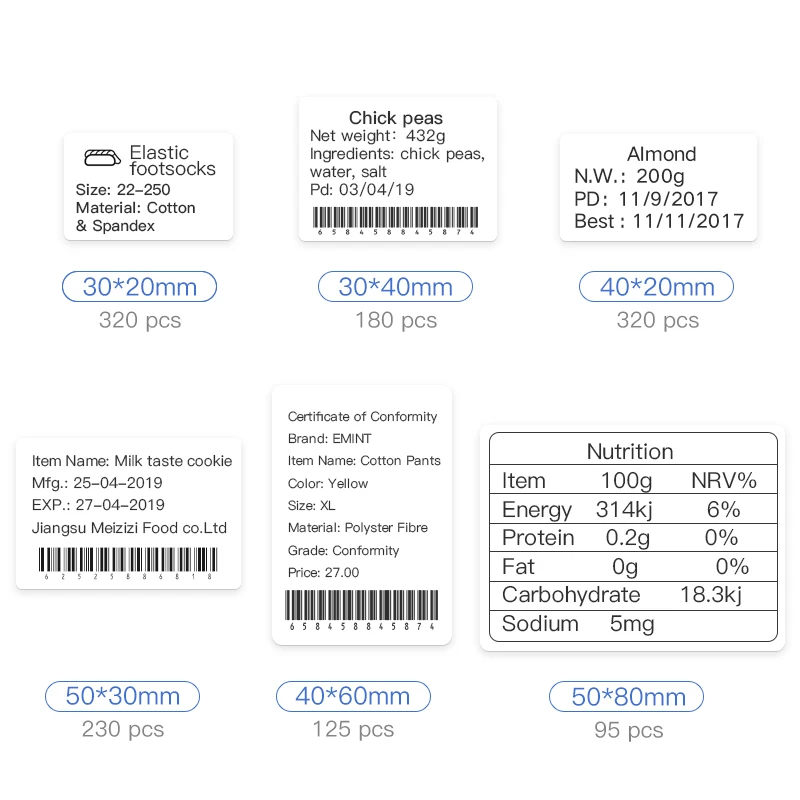 Niimbot B1 Cartoon Pattern For B21 B203 B3S Smart Portable Label Printer Thermal Label Paper Waterproof Stickers Fast Printing