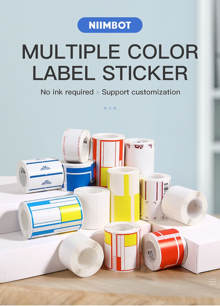 Niimbot B1 Cartoon Pattern For B21 B203 B3S Smart Portable Label Printer Thermal Label Paper Waterproof Stickers Fast Printing