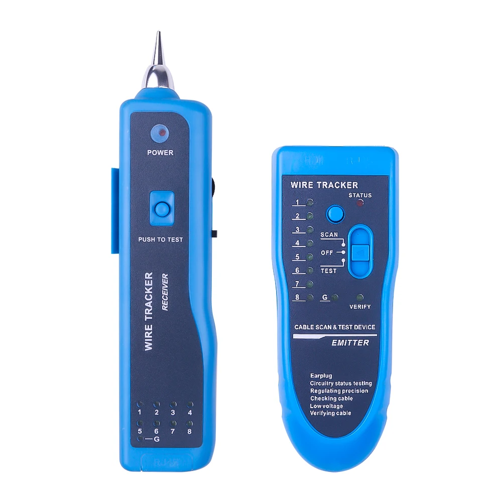 Network Cable Tester LAN Telephone Wire Tracker Diagnose Tone Tracer for STP UTP Cat5 Cat6 RJ45 RJ11 Detector Line Finder