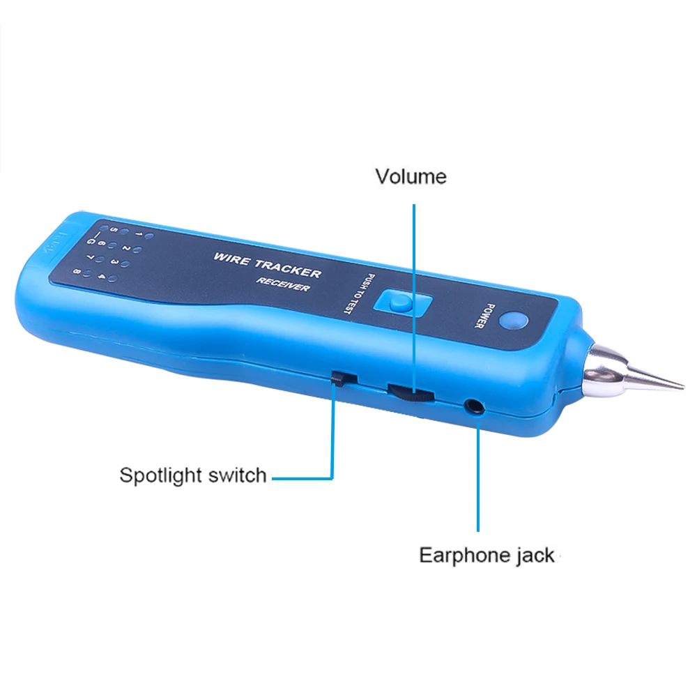 Network Cable Tester LAN Telephone Wire Tracker Diagnose Tone Tracer for STP UTP Cat5 Cat6 RJ45 RJ11 Detector Line Finder