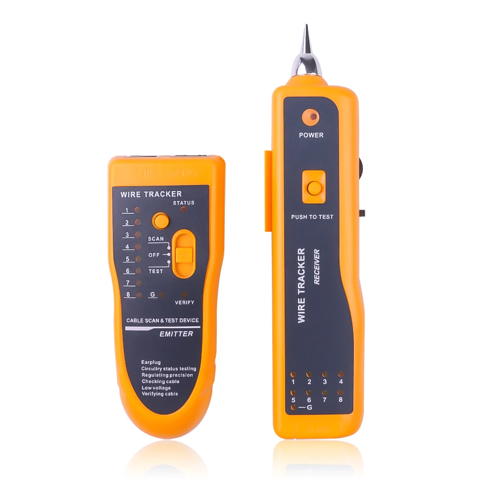 Network Cable Tester LAN Telephone Wire Tracker Diagnose Tone Tracer for STP UTP Cat5 Cat6 RJ45 RJ11 Detector Line Finder