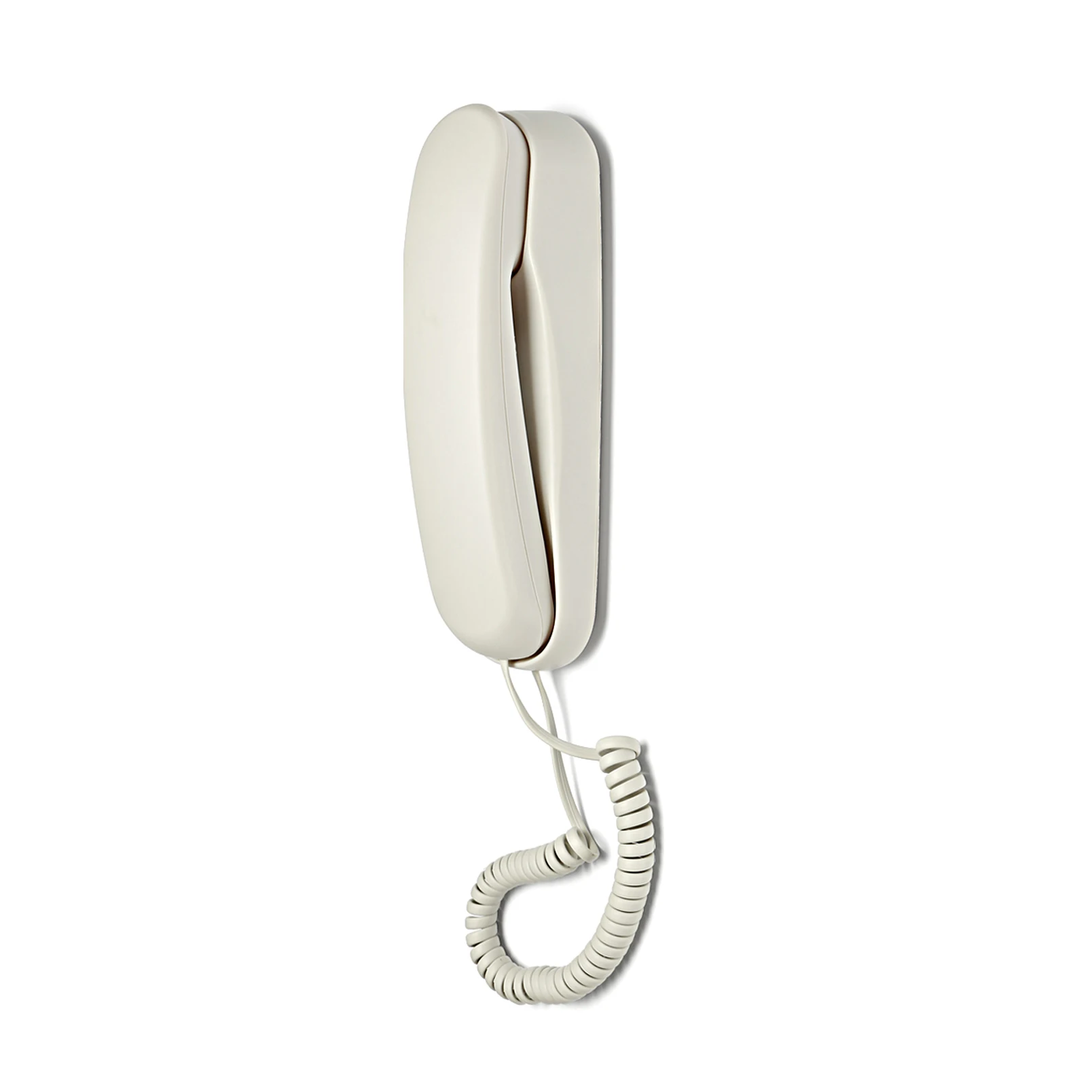 Corded Wall Phone, Slim Trimline Phone for Hotel, Landline Wall Telephone Set for Home/Bathroom/School/Office