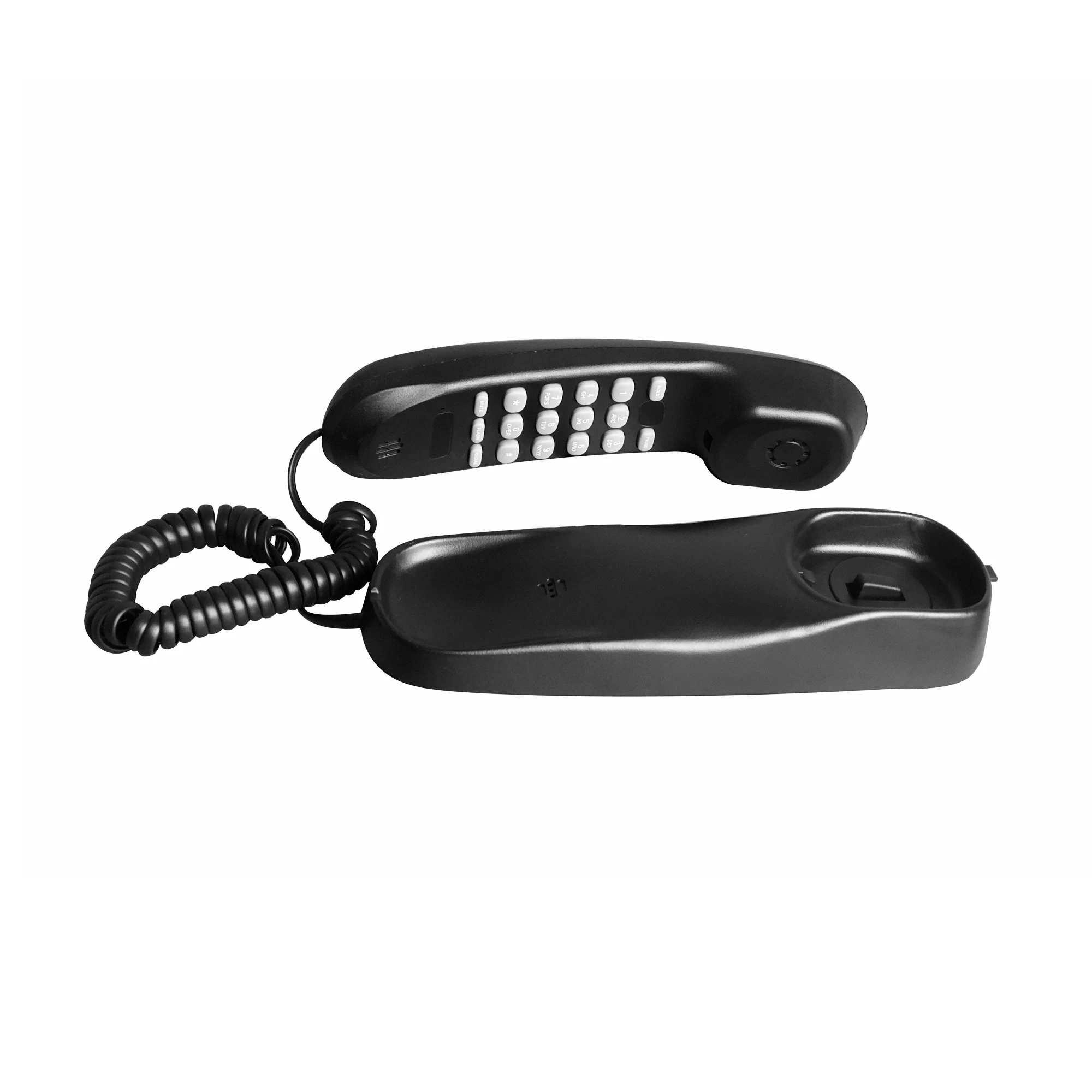 Corded Wall Phone, Slim Trimline Phone for Hotel, Landline Wall Telephone Set for Home/Bathroom/School/Office