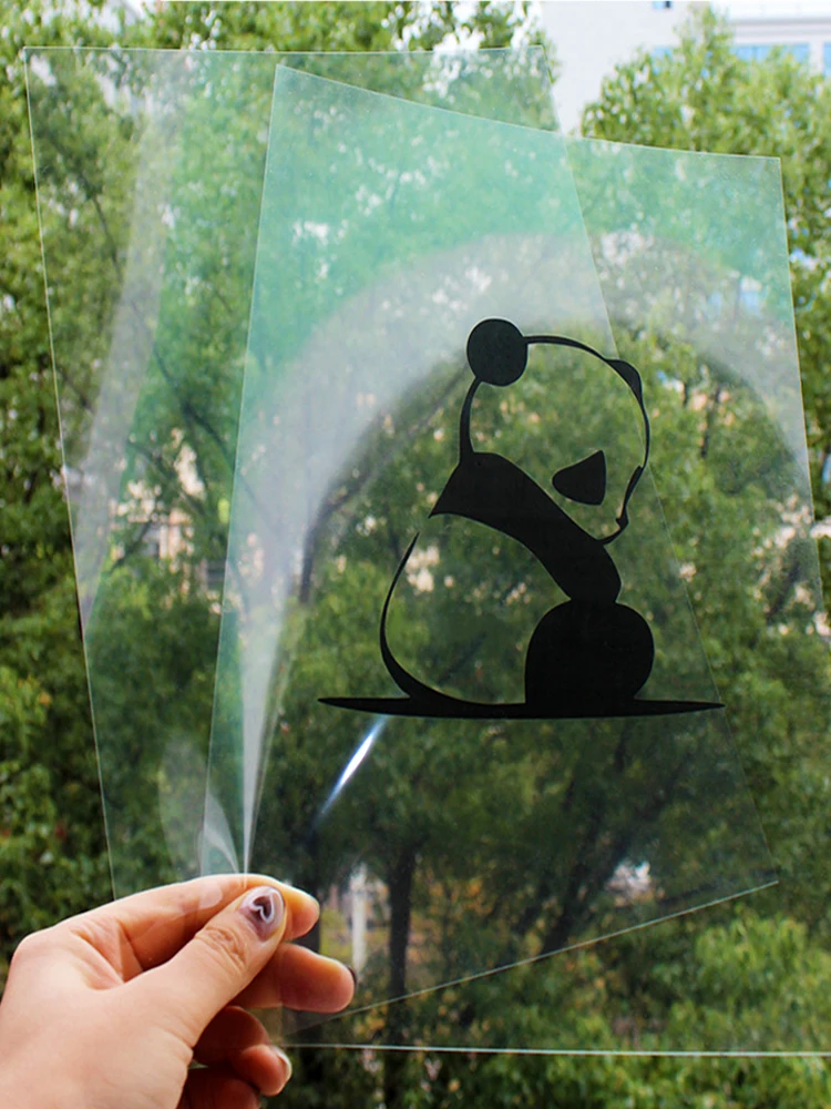 20Pcs A4 Inkjet Printing Transparent Film for Silk Screen Printing Stencil Paper for Crafting Projector Slide 4.5mil 100% Clear