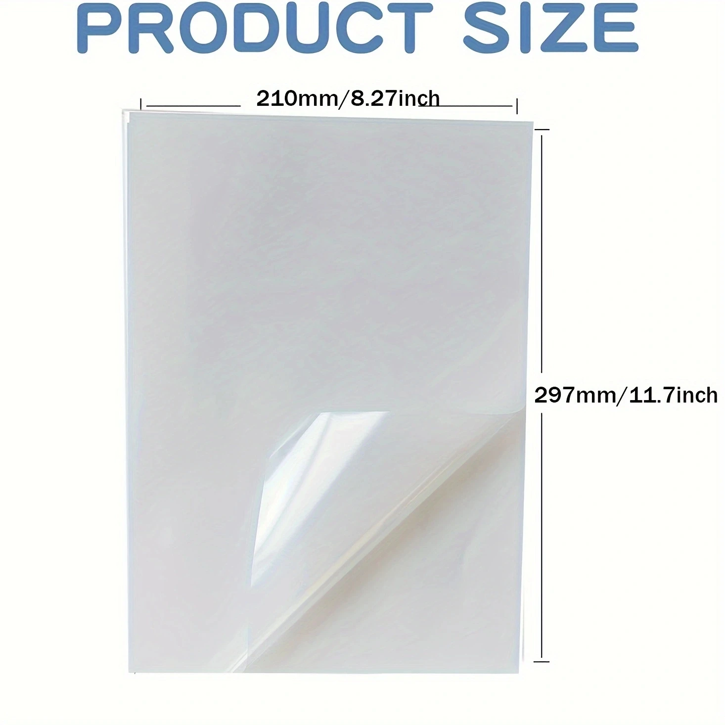 20Pcs A4 Inkjet Printing Transparent Film for Silk Screen Printing Stencil Paper for Crafting Projector Slide 4.5mil 100% Clear