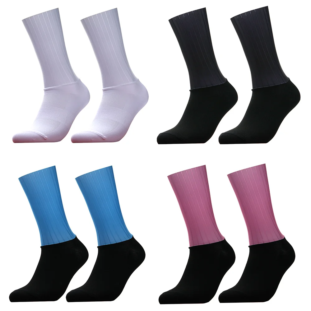 New Bike Team Aero Socks Seamless Anti Slip Cycling Socks Road Bicycle Socks Outdoor Racing Bike Compression Sport Socks