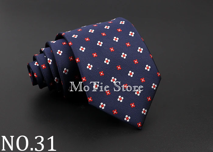 Classic Dots Neck Ties For Men Casual Suits Necktiie Gravatas Red Blue Mens 8cm Neckties For Business Wedding shirt Dress Tie