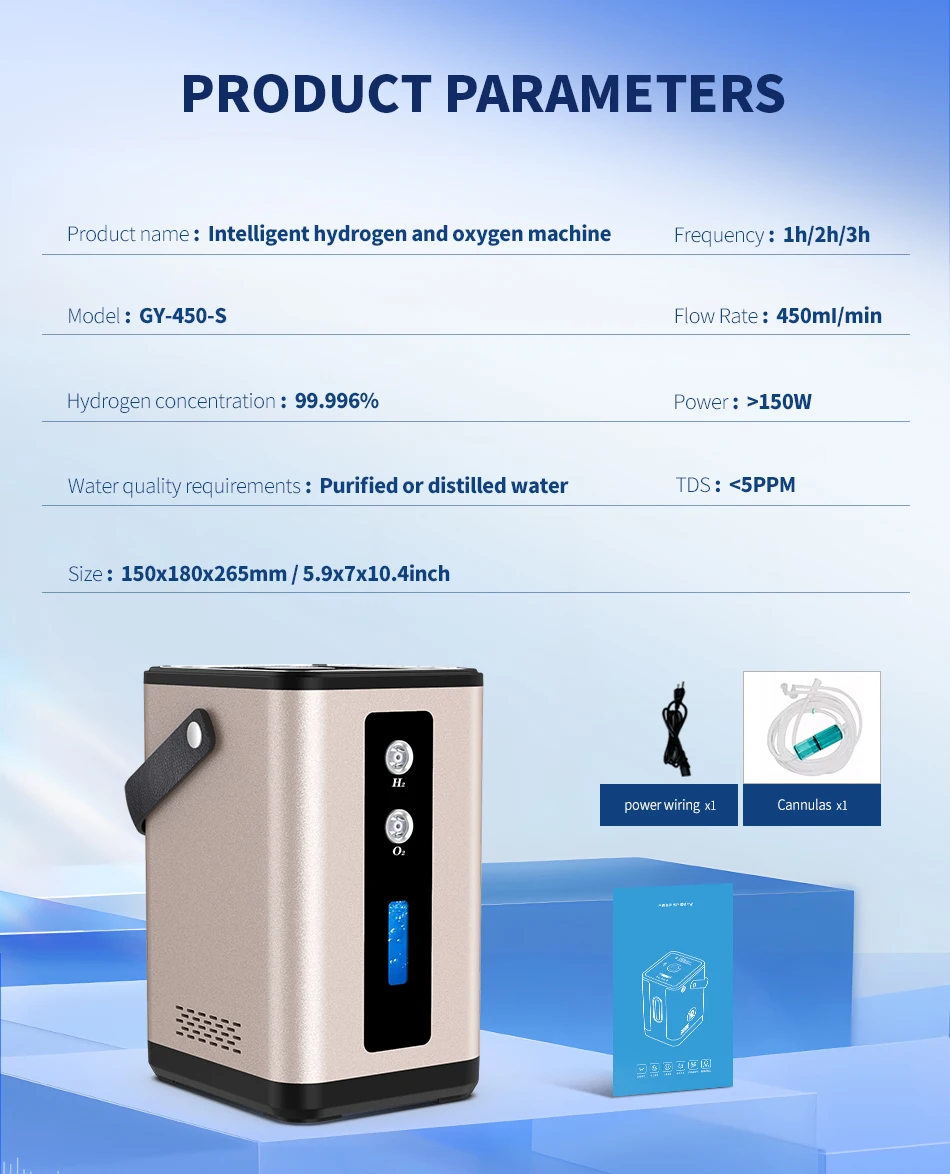 Suyzeko 450ml Oxygen Generator Hydrogen Inhalation Machine Hydrogen Molecular Water Generator Ionizer Inhaler Health Care