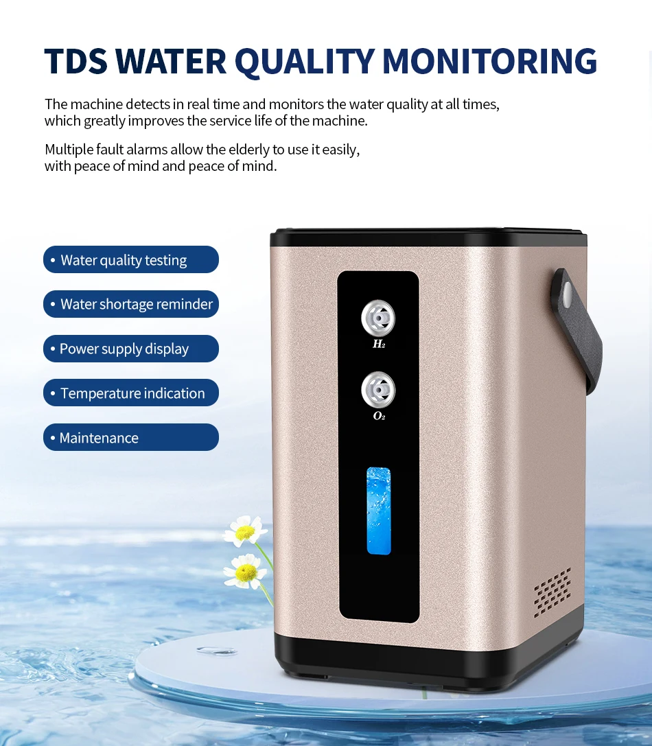 Suyzeko 450ml Oxygen Generator Hydrogen Inhalation Machine Hydrogen Molecular Water Generator Ionizer Inhaler Health Care