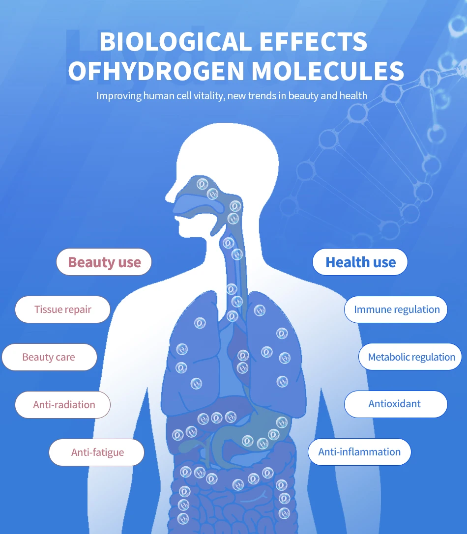 Suyzeko 450ml Oxygen Generator Hydrogen Inhalation Machine Hydrogen Molecular Water Generator Ionizer Inhaler Health Care