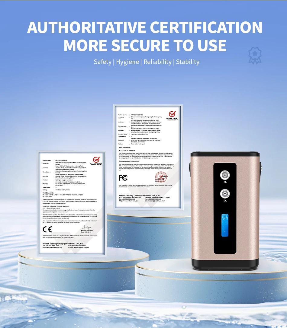 Suyzeko 450ml Oxygen Generator Hydrogen Inhalation Machine Hydrogen Molecular Water Generator Ionizer Inhaler Health Care
