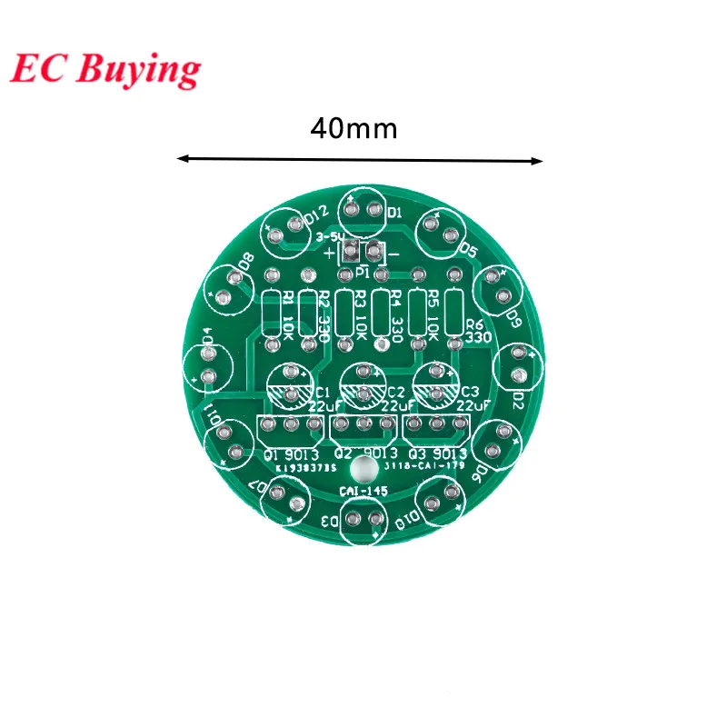 5Pcs/1pc LED Water Light LED Round Water Light Production Kit for Skill Training Soldering Practice Parts Diy Electronic Kit Set