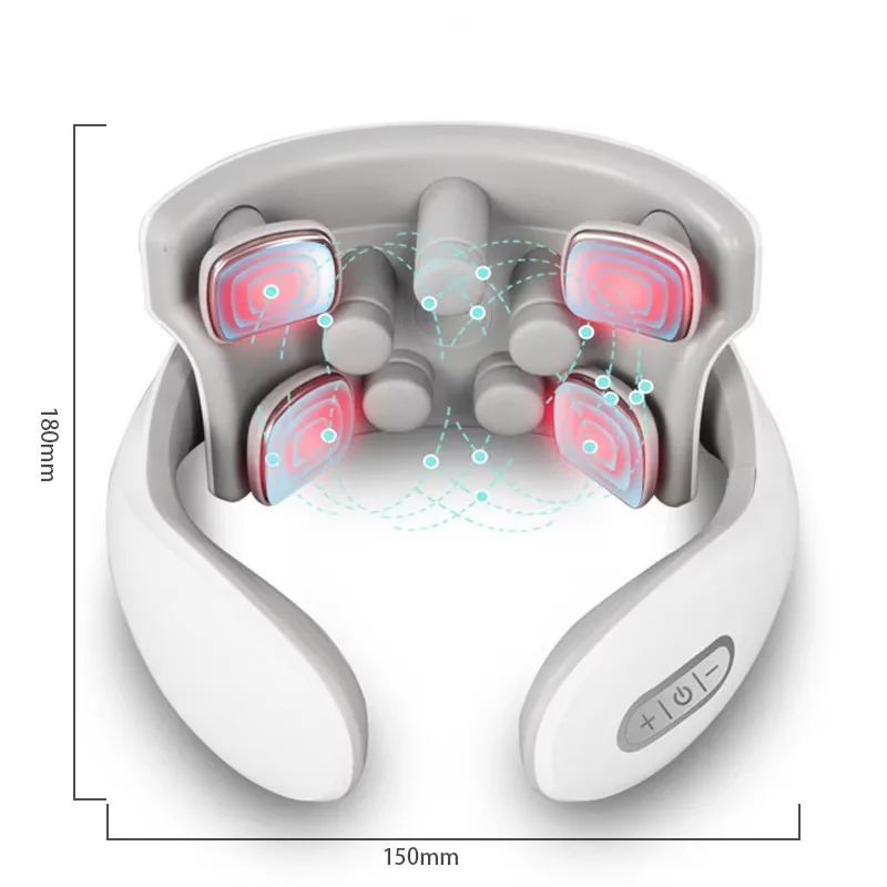 Smart Neck Massage Instrument Portable Shoulder Neck Massage Cervical Vertebra Health Care Vibrator Red Light Massage