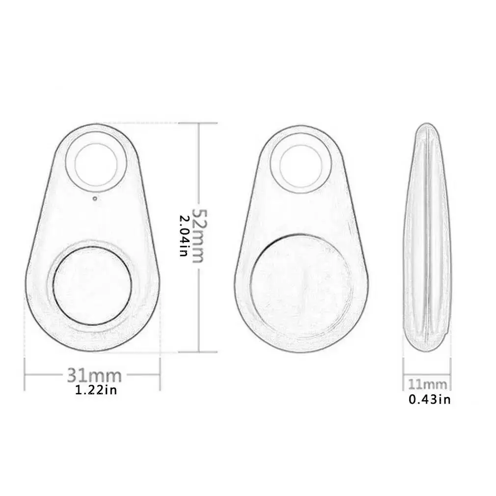 1-5pcs Wireless Mini GPS Tracker Anti-lost Alarm Key Child Bag Wallet Finder Bluetooth APP Locator Smart Tag For Ios And Android