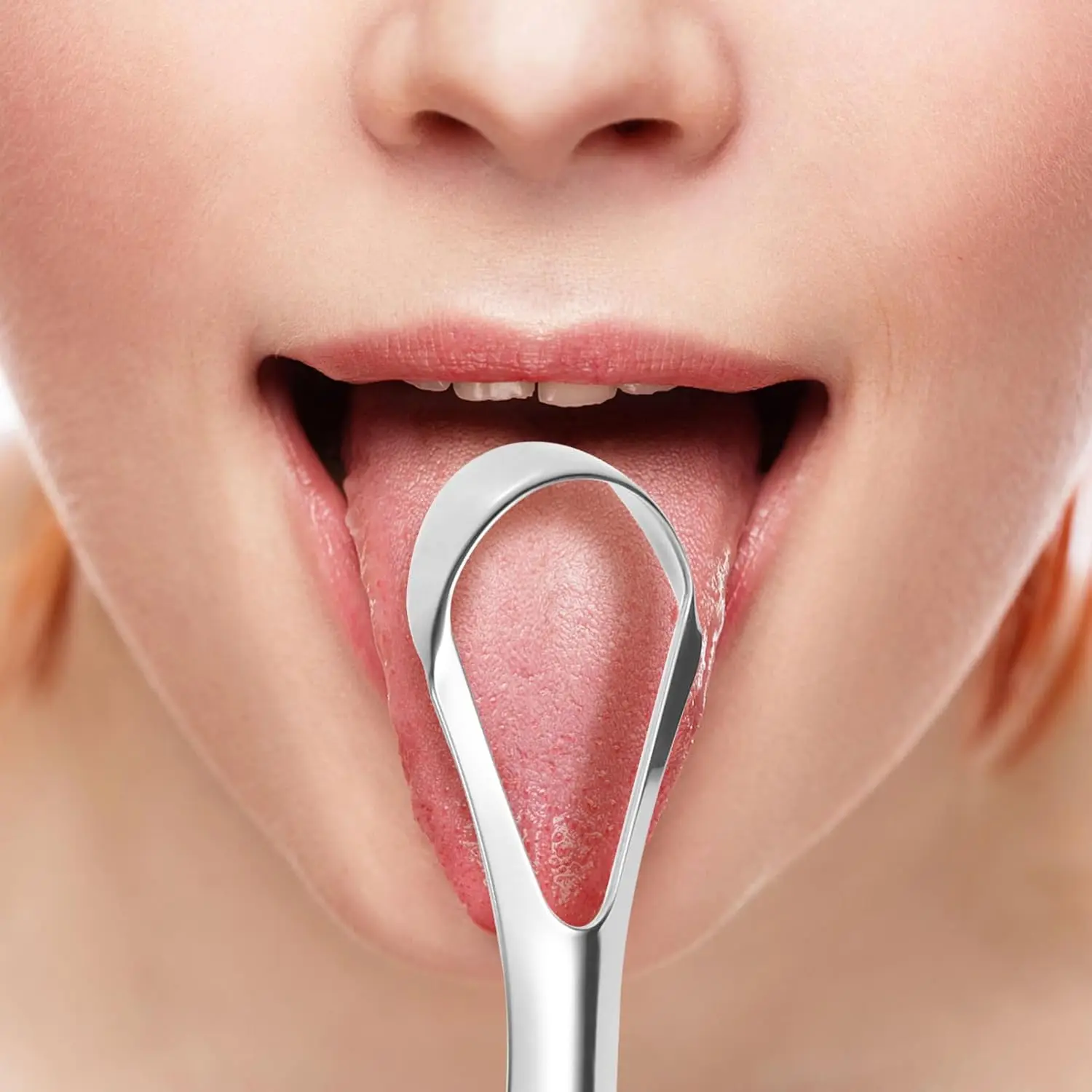 2pcs Stainless Steel Tongue Cleaners Gum Tongue Scraper for Adults Boys and Girls Tongue Care Tools Metal Tongue Scrapers family