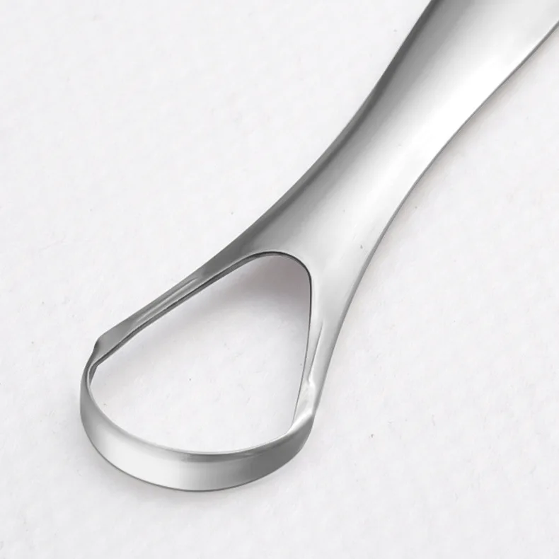 Stainless Steel Tongue Scraper Cleaner Fresh Breath Cleaning Coated Tongue Toothbrush Oral Hygiene Care Tools