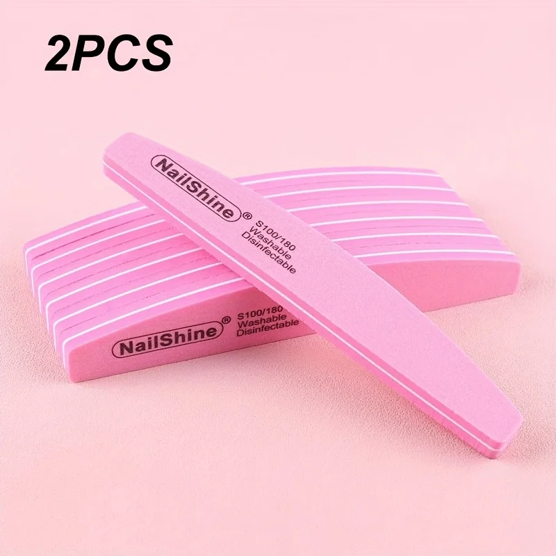 2/5/10PCS Professional Double-sided Nail File Block Colorful Sponge Nail Polish Buffing Sanding Buffer Strip Polishing Pedicure