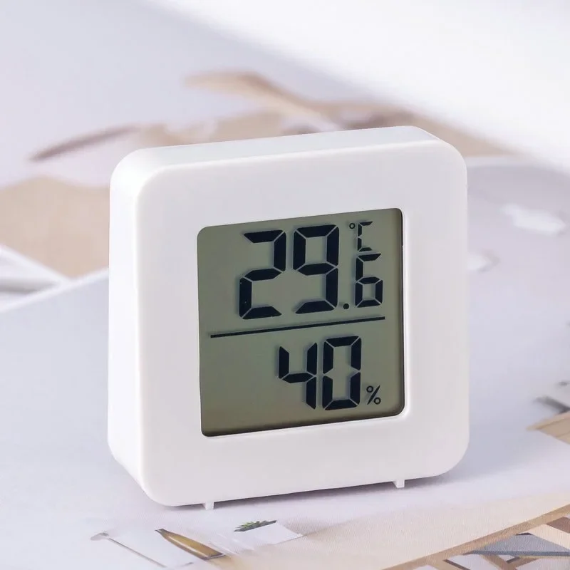 Temperature Gauge for Room Mini Digital Thermometer Hygrometer with Wall Mount Sensor LCD Screen for Home Use