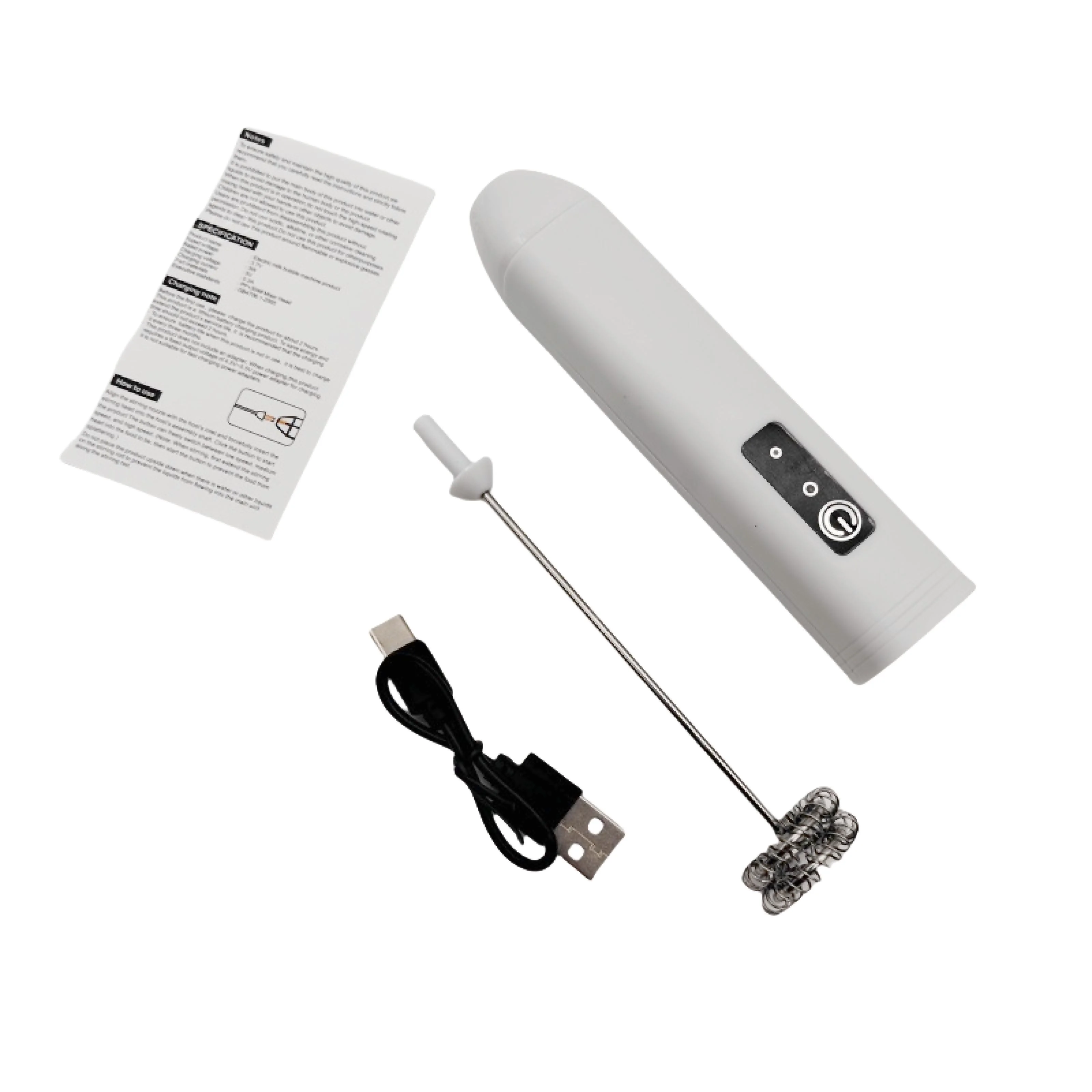 Wireless Milk Frother Electric Type-C Handheld Blender Stainless Steel Mini Coffee Maker Whisk Mixer For Coffee Cappuccino Cream