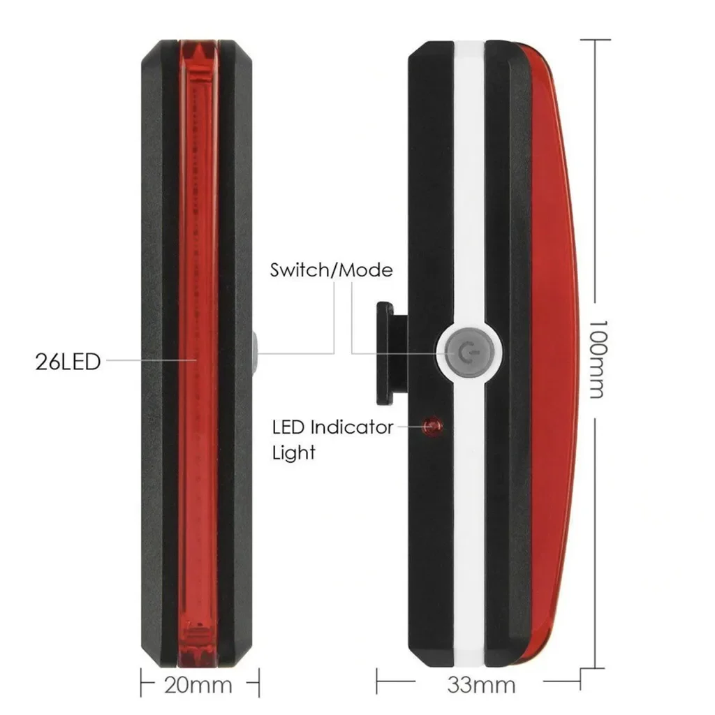 BUCKLOS Bicycle COB Light Set USB Charging High Visibility Taillight 500lm MTB Road Bike Light Lamp Cycling Accessories