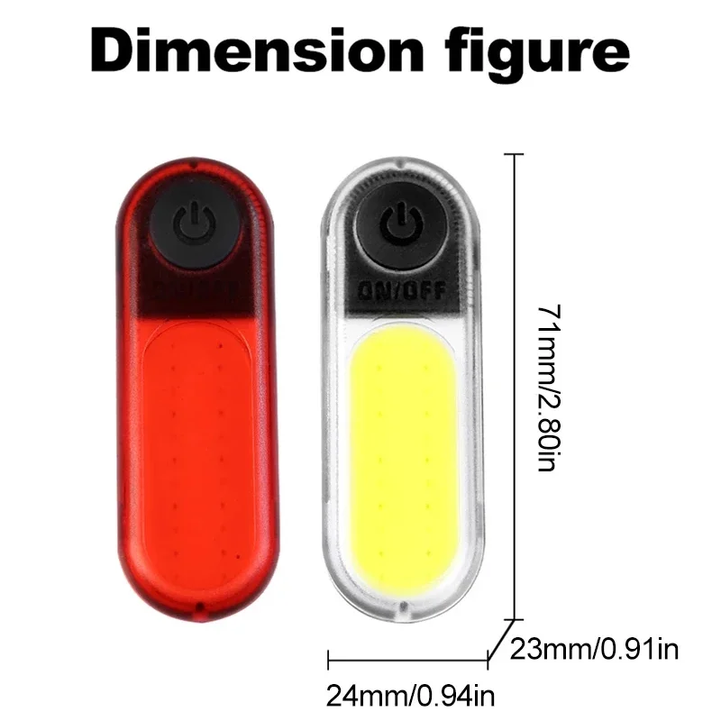 BUCKLOS Bicycle COB Light Set USB Charging High Visibility Taillight 500lm MTB Road Bike Light Lamp Cycling Accessories