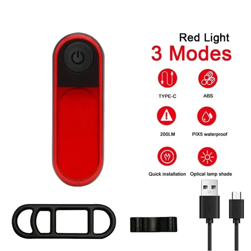 BUCKLOS Bicycle COB Light Set USB Charging High Visibility Taillight 500lm MTB Road Bike Light Lamp Cycling Accessories