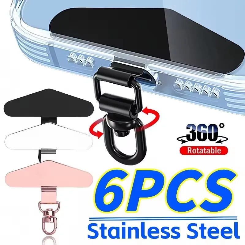360° Rotation Metal Steel Phone Tether Tab Cell Phone Lanyard Patch Gasket Universal Cellphone Lanyard Safety Connecter Piece