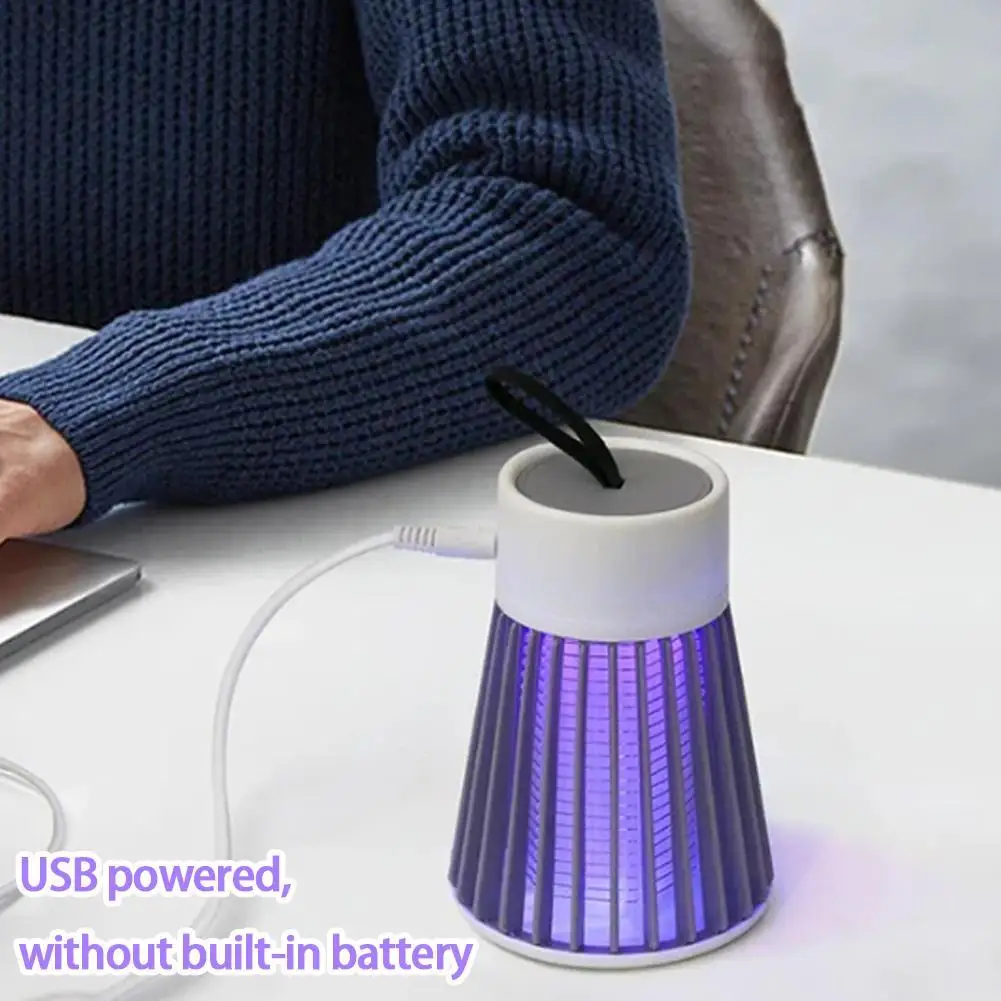 Electric Shock Mosquito Killer Lamp UV Light USB Anti Mosquito Trap For Bedroom Outdoor Camping Use Kills Moths Wasps Gnats