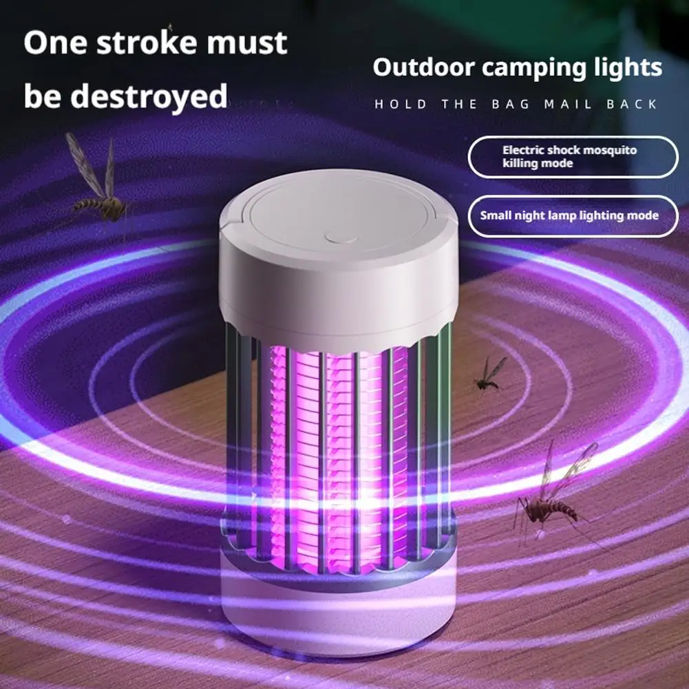 Electric Shock Mosquito Killer Lamp UV Light USB Anti Mosquito Trap For Bedroom Outdoor Camping Use Kills Moths Wasps Gnats