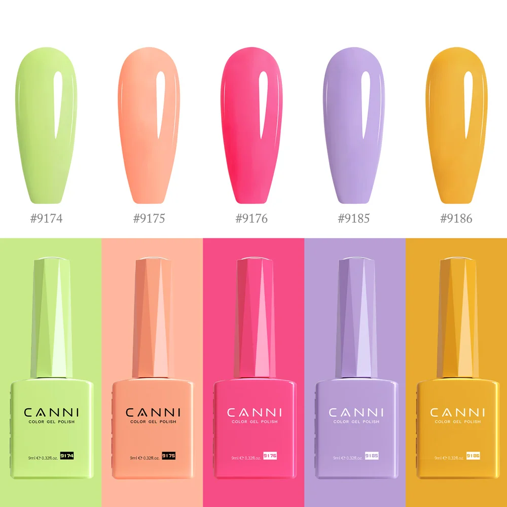CC8 CANNI 9ml Nail Gel Polish HEMA FREE Summer Nails Color Soak Off UV LED Semi Permanent Smoothy Texture Nail Art Manicure