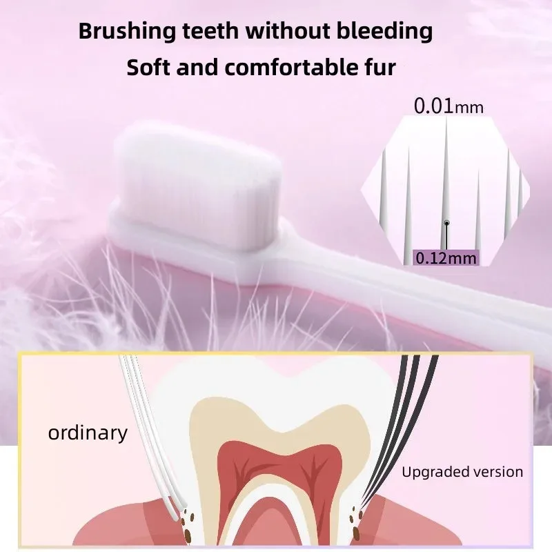 Adult Toothbrush Ultra Soft-bristled Toothbrush Nano Toothbrush for Sensitive Gums Extra Toothbrushes Sensitive Teeth