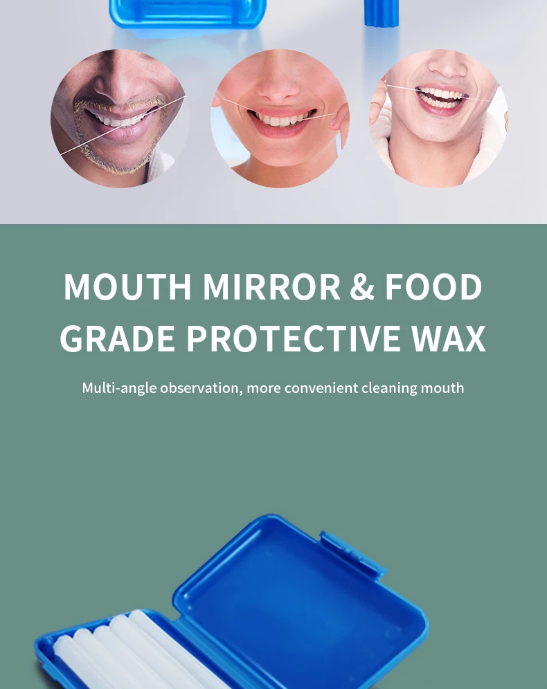8Pcs Orthodontic Dental Care Brush Kit Teeth Cleaning Braces Toothbrush with Interdental Brush Floss Thread Ortho Wax Travel Kit