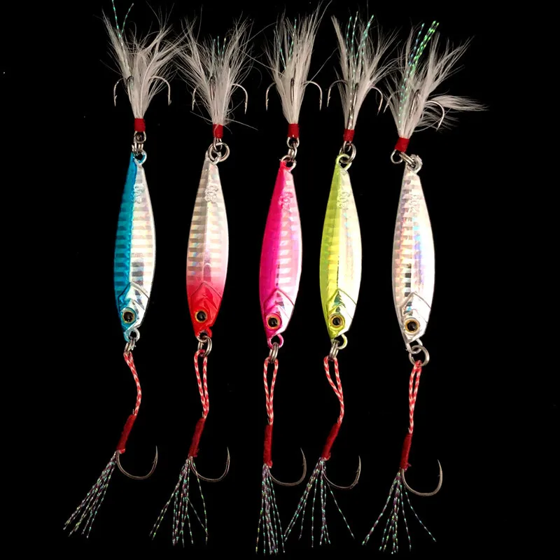 Shore Cast Fishing Lure Slow Shaking Jigbait 7g/10g/15g/20g/25g/30g/40g/60g Jig Artificial Metal Lure Bait 1 Piece Sale
