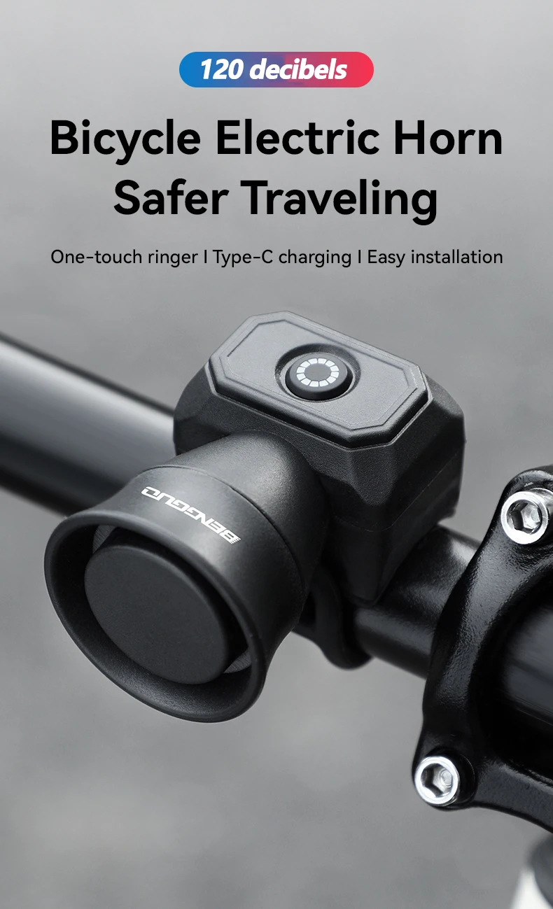 5 Modes Bicycle Horn Mountain Bike Mini Battery Waterproof Electronic Bike Bell Riding Equipment Children's Scooter Accessories