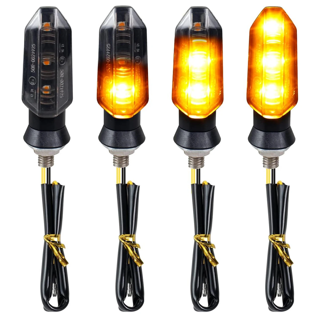 8mm Mini Motorcycle LED Turn Signal Lights Amber Flashing Light Blinker Turn Signal Lamp 12V Moto Indicator Lamp Accessories