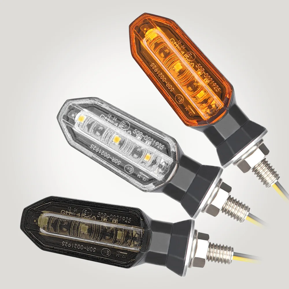 8mm Mini Motorcycle LED Turn Signal Lights Amber Flashing Light Blinker Turn Signal Lamp 12V Moto Indicator Lamp Accessories