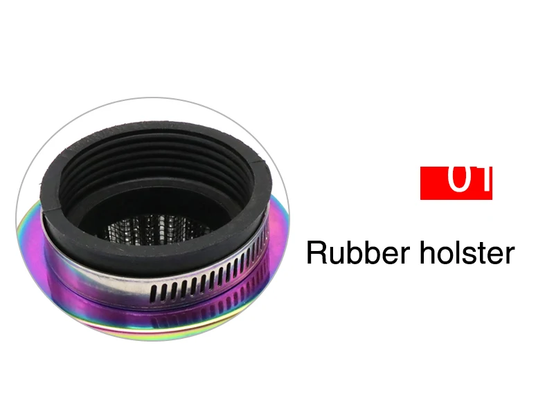 ZSDTRP Universal 35/38/42/45/50/55/58mm Motorcycle Air Filter Intake Pipe for 50cc 110cc 125cc 250cc ATV Dirt Bike Accessories