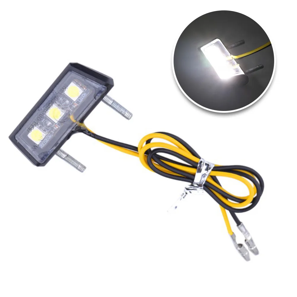 12V Motorcycle LED License Light LED Rear Tail Number Light Waterproof Motorcycle License Light LED Rear Tail Number Light